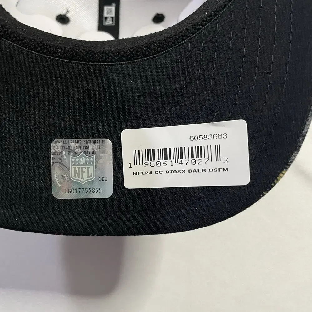 Baltimore Ravens New Era NFL Sideline Crucial Catch Trucker Snapback Hat Cap